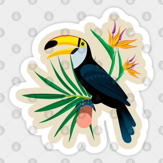 Toucan Sticker by Mako Design 